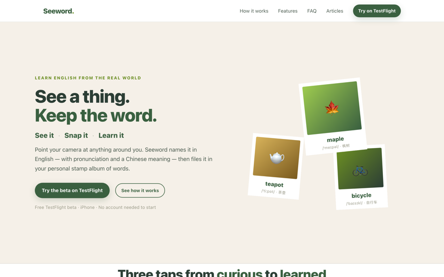 Seeword preview